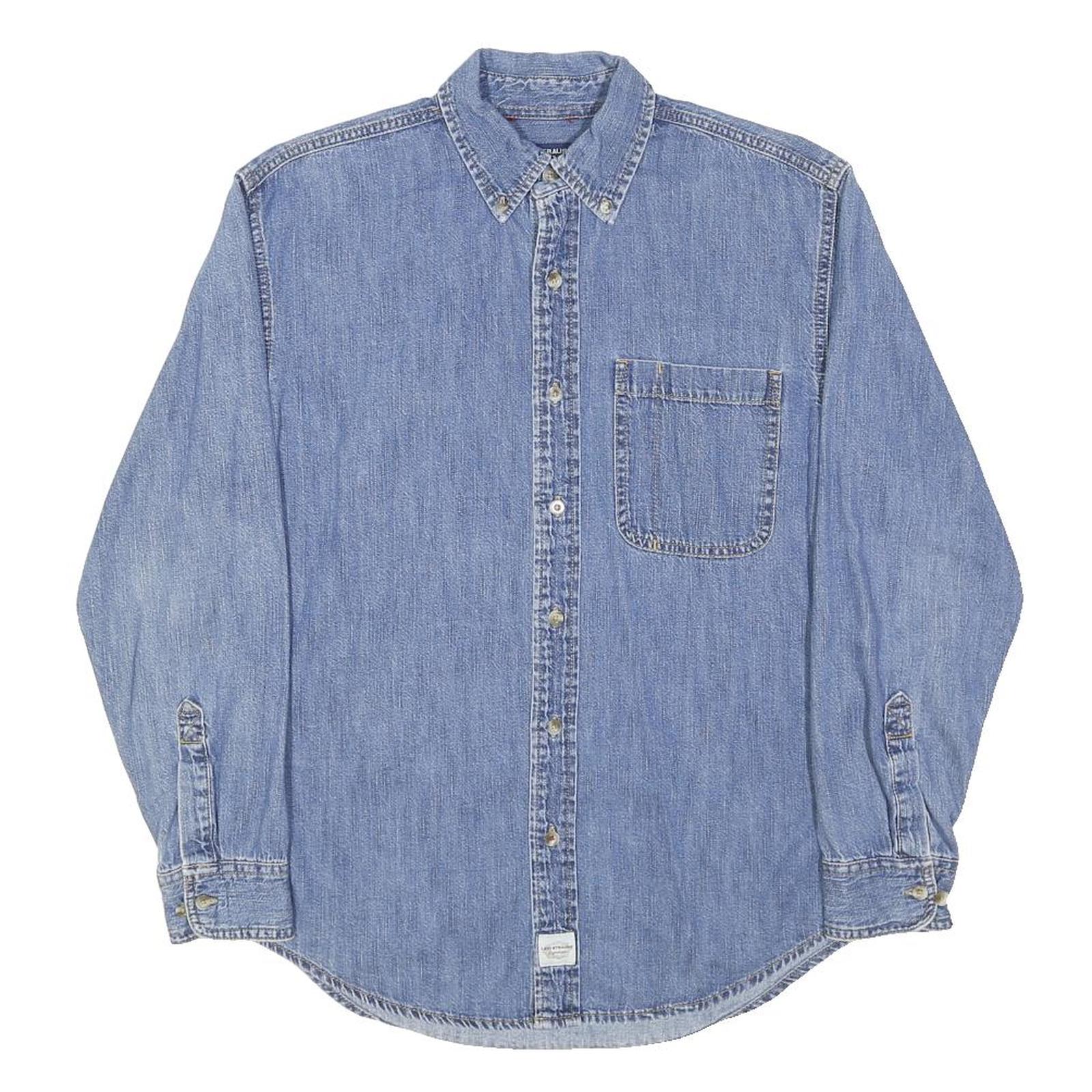 LEVI'S Mens Blue Denim Shirt M Classic Cotton Button-Down Long Sleeve Casual