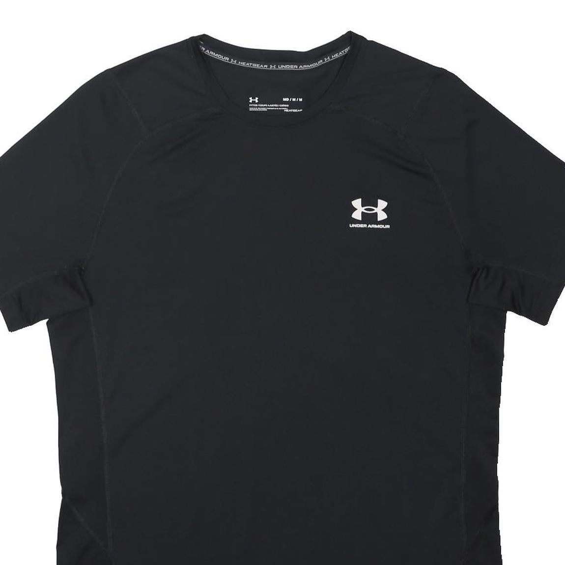 UNDER ARMOUR Mens Black Athletic T-Shirt M Short Sleeve Crew Neck Performance
