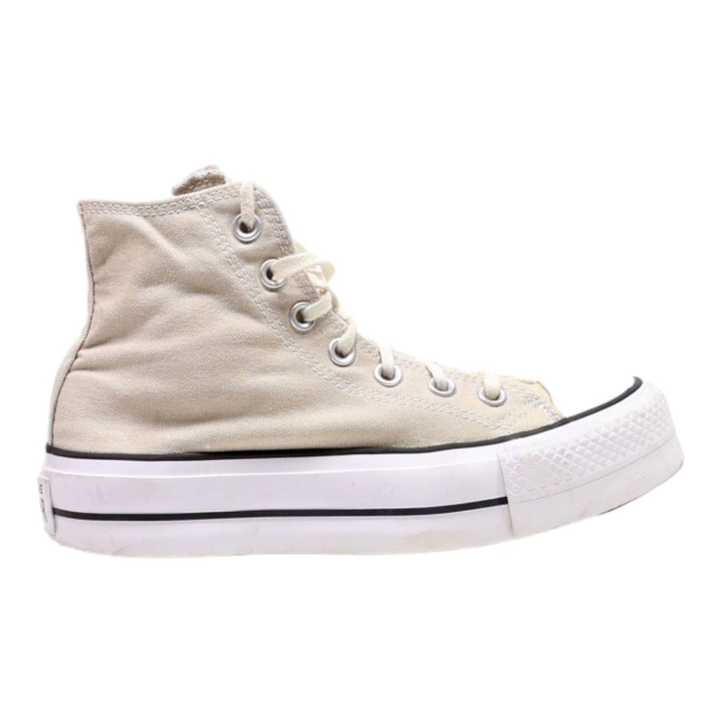 CONVERSE High Top Trainers Beige Canvas Womens UK 3.5