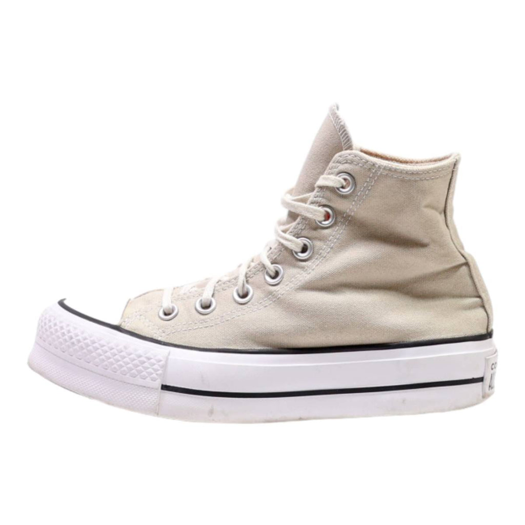 CONVERSE High Top Trainers Beige Canvas Womens UK 3.5