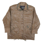 LEATHER LIMITED Womens Brown Leather Zip Jacket XL Leather Distressed Style