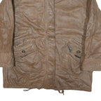 LEATHER LIMITED Womens Brown Leather Zip Jacket XL Leather Distressed Style