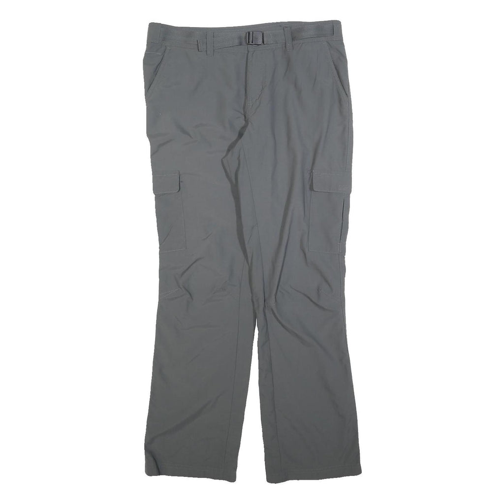 COLUMBIA Womens Polyester Blend Grey Regular Cargo Trousers W32 L32 Outdoor Zip
