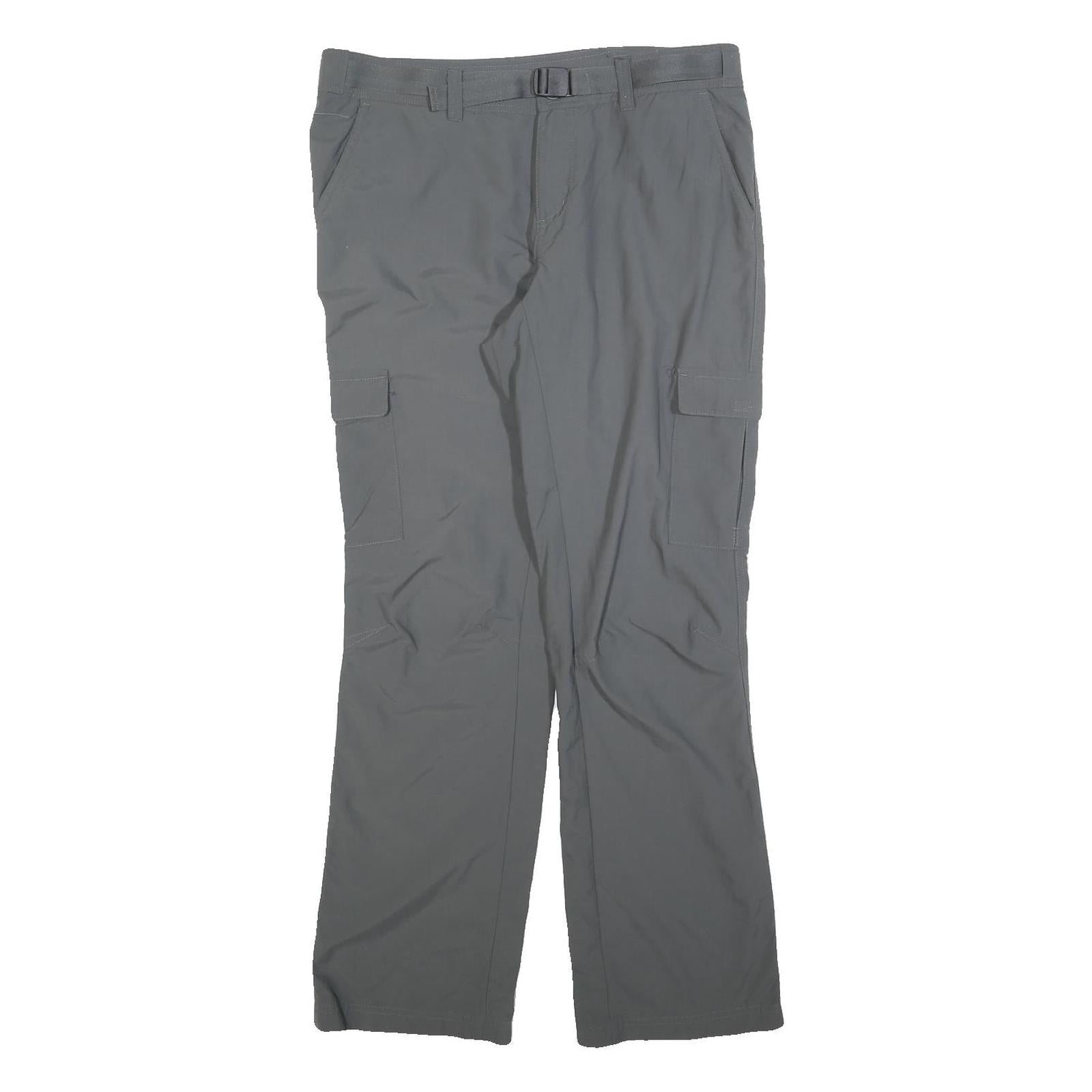 COLUMBIA Womens Polyester Blend Grey Regular Cargo Trousers W32 L32 Outdoor Zip