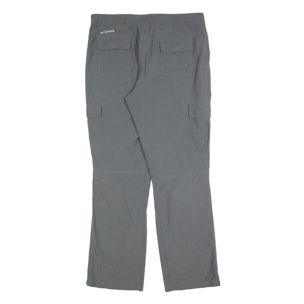 COLUMBIA Womens Polyester Blend Grey Regular Cargo Trousers W32 L32 Outdoor Zip