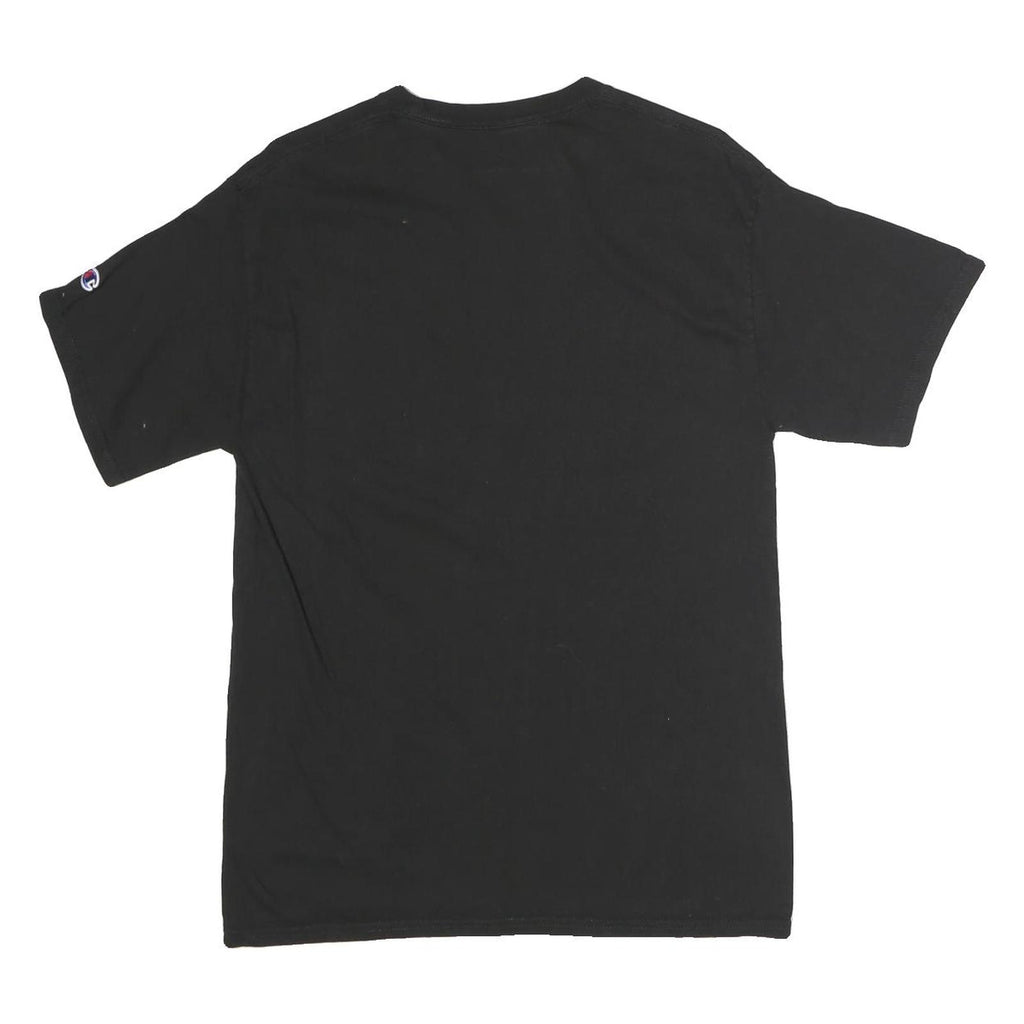CHAMPION Mens Black TCU Graphic T-Shirt M Short Sleeve Crew Neck Cotton