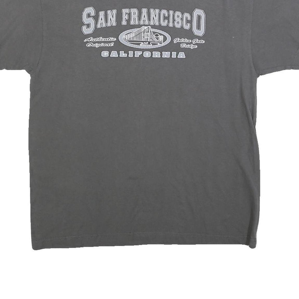 Mens Grey San Francisco California Graphic T-Shirt L Short Sleeve Crew Neck