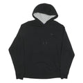 CHAMPION Mens Black Hoodie L Cotton Blend Classic Pullover Pocket Logo