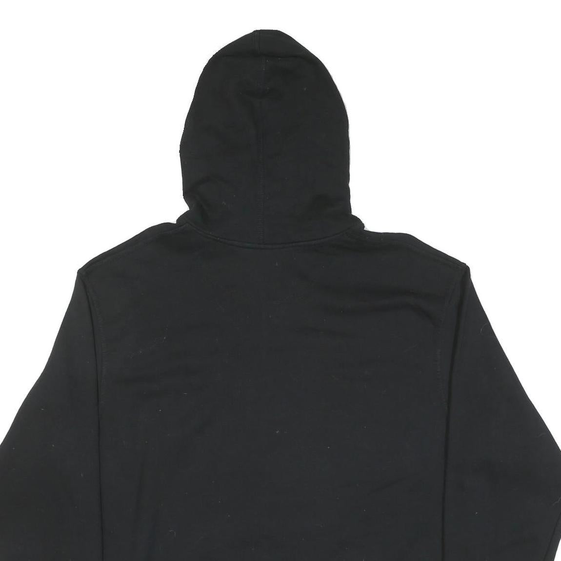CHAMPION Mens Black Hoodie L Cotton Blend Classic Pullover Pocket Logo