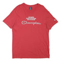 CHAMPION Mens Red Graphic T-Shirt L Short Sleeve Crew Neck Authentic Athletic