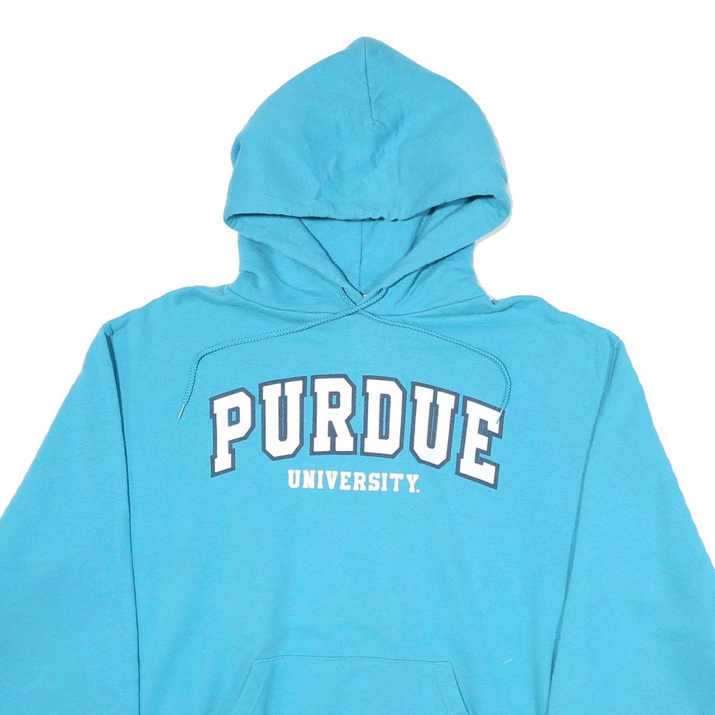 CHAMPION Mens Blue Purdue University Hoodie M Cotton Blend Pullover