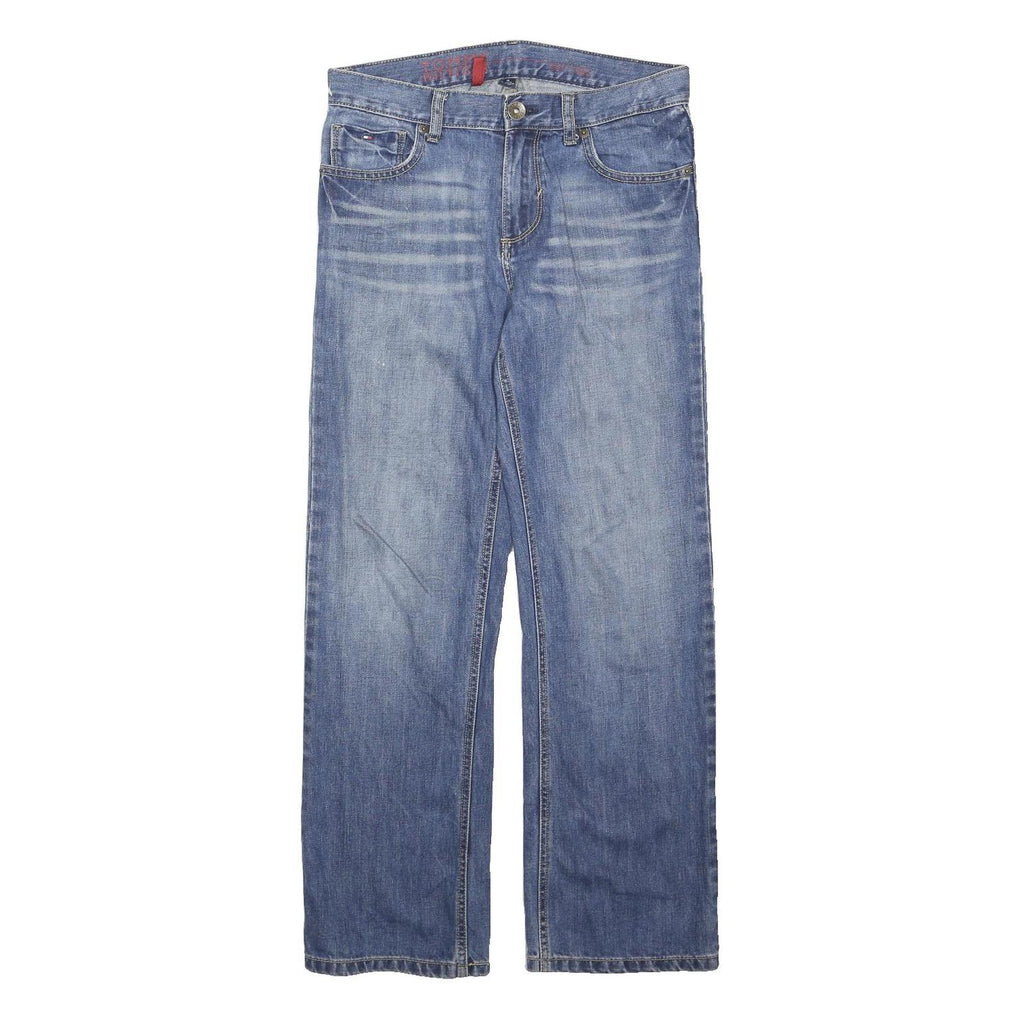 TOMMY HILFIGER Mens Jeans Blue Classic Straight Denim Medium W30 L28 Zip Cotton