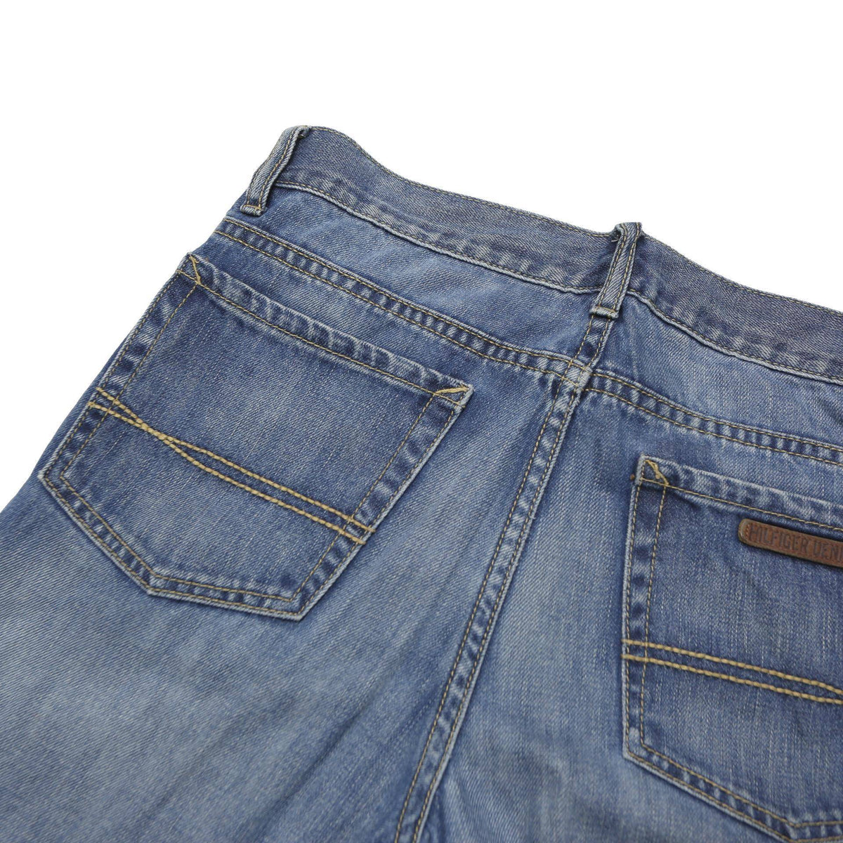 TOMMY HILFIGER Mens Jeans Blue Classic Straight Denim Medium W30 L28 Zip Cotton