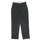 DICKIES Womens Black Regular Fit Straight Leg Trousers W27 L26 Durable Cotton