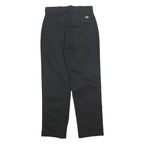 DICKIES Womens Black Regular Fit Straight Leg Trousers W27 L26 Durable Cotton