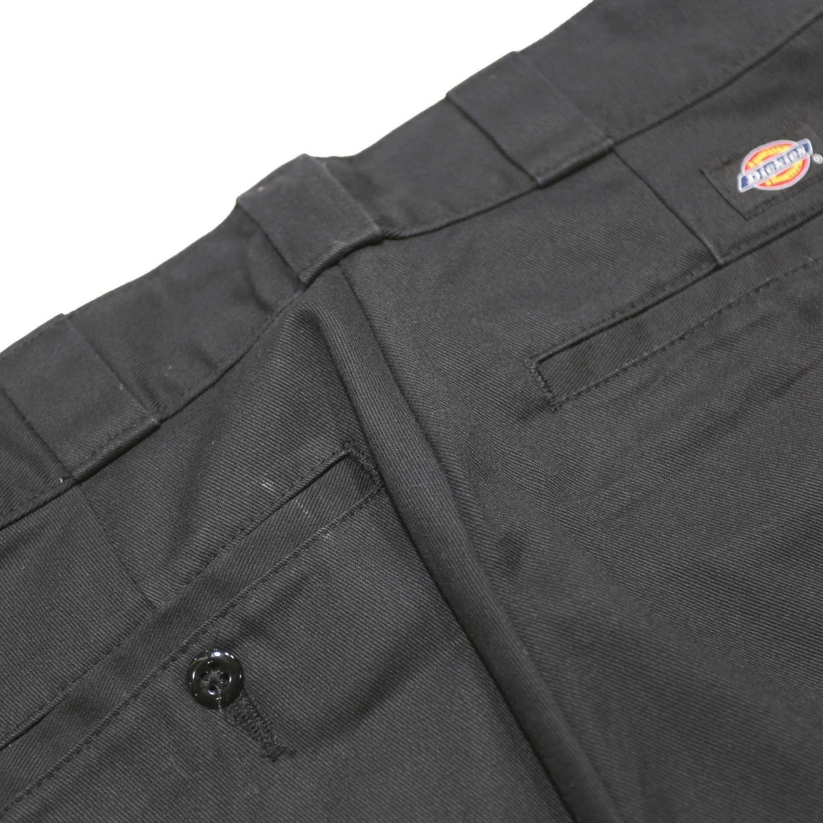 DICKIES Womens Black Regular Fit Straight Leg Trousers W27 L26 Durable Cotton