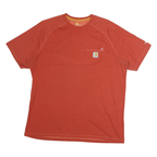 CARHARTT Mens Rust Orange Cotton Pocket T-Shirt XL Short Sleeve Crew Neck