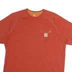 CARHARTT Mens Rust Orange Cotton Pocket T-Shirt XL Short Sleeve Crew Neck