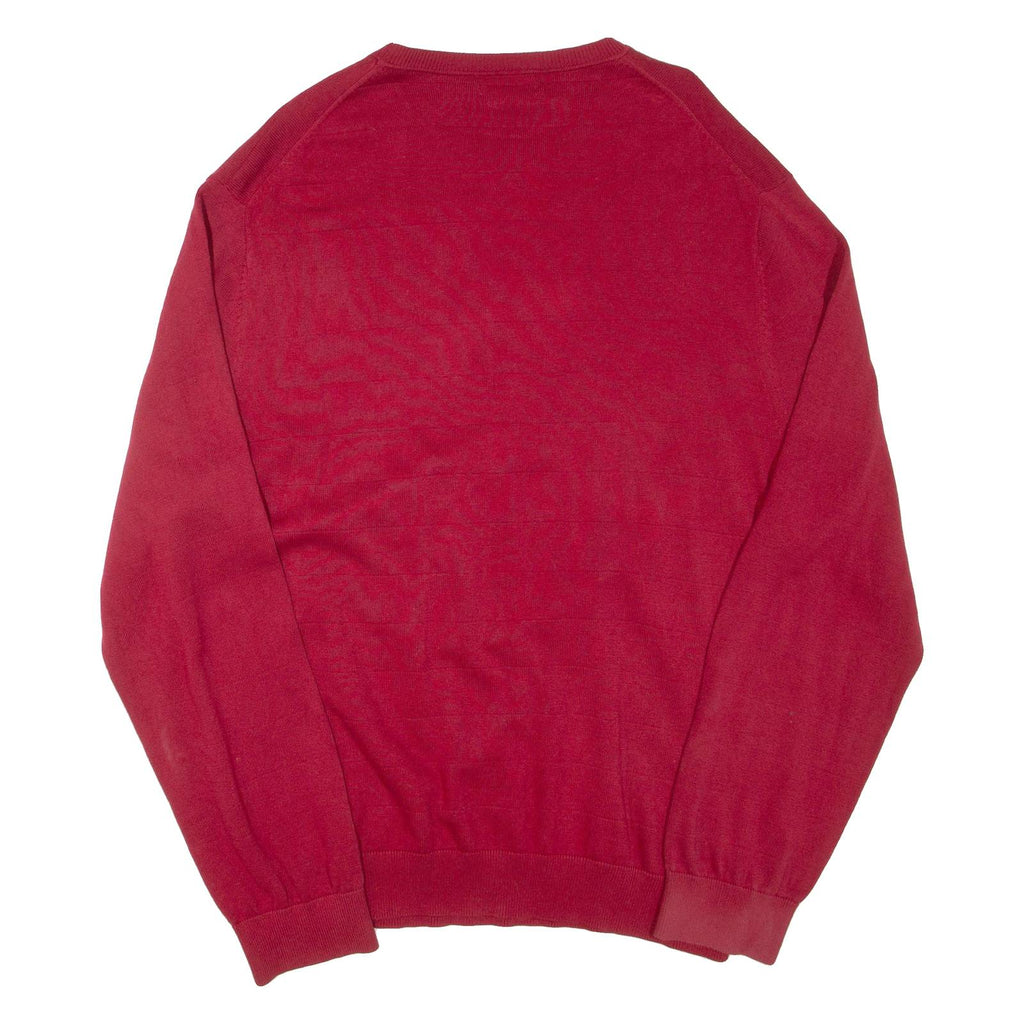NAUTICA Mens Jumper Red Tight Knit XL