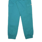 DICKIES Womens Cotton Blend Blue Relaxed Tapered Trousers W25 L30 Cargo Pocket