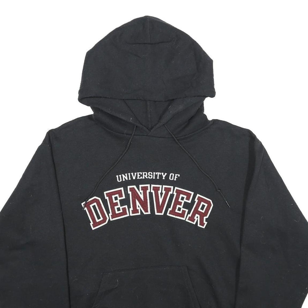 CHAMPION Mens Black University Of Denver Pullover Hoodie M Cotton Blend