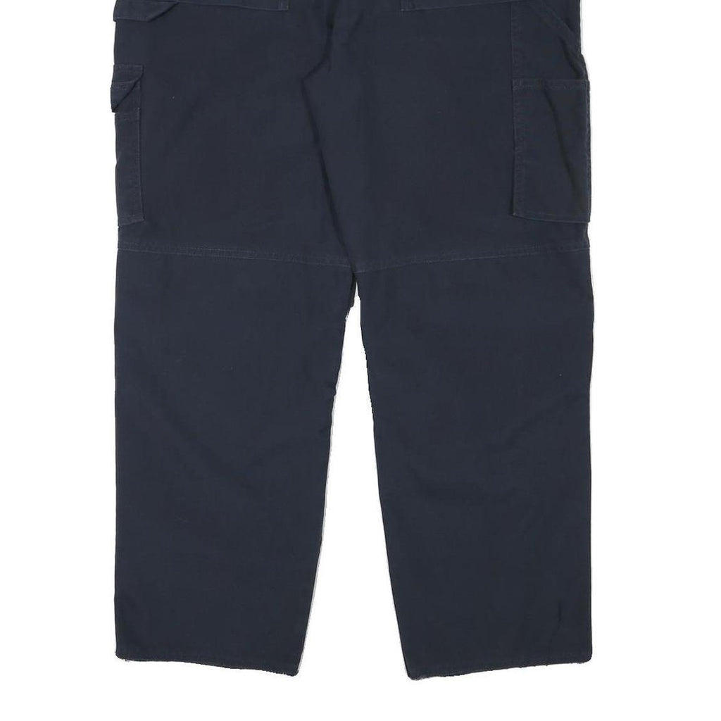 DICKIES Mens Cotton Blend Navy Relaxed Straight Trousers W34 L29 Workwear Cargo
