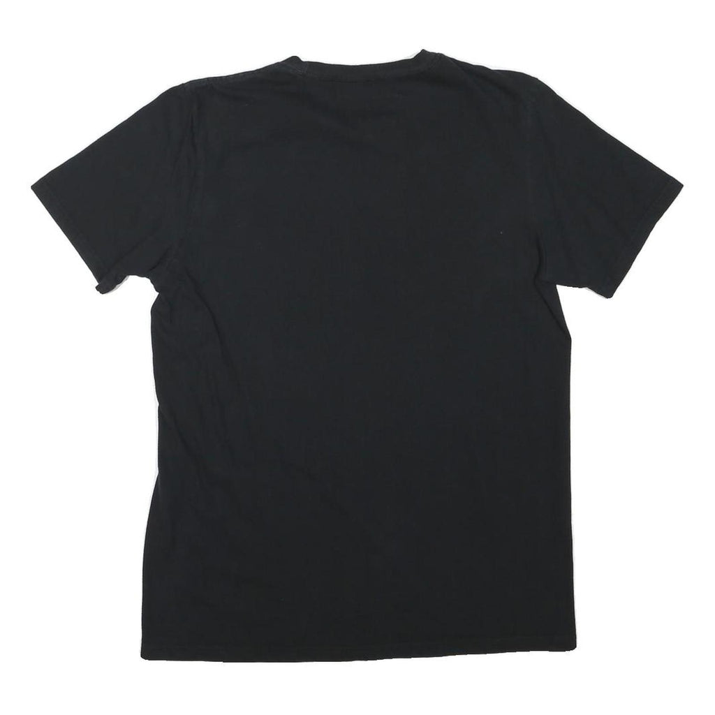 ADIDAS Mens Black Cotton Blend T-Shirt M Short Sleeve Crew Neck Logo Print