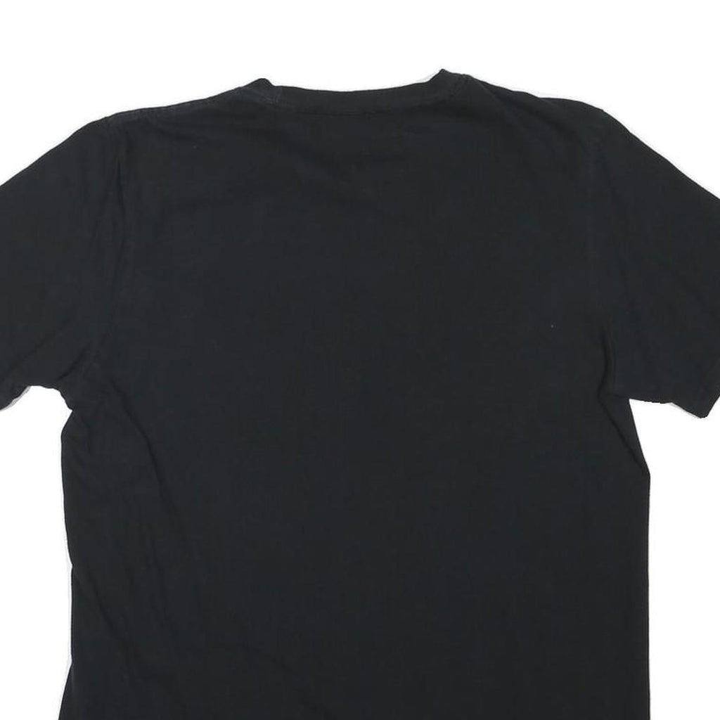 ADIDAS Mens Black Cotton Blend T-Shirt M Short Sleeve Crew Neck Logo Print