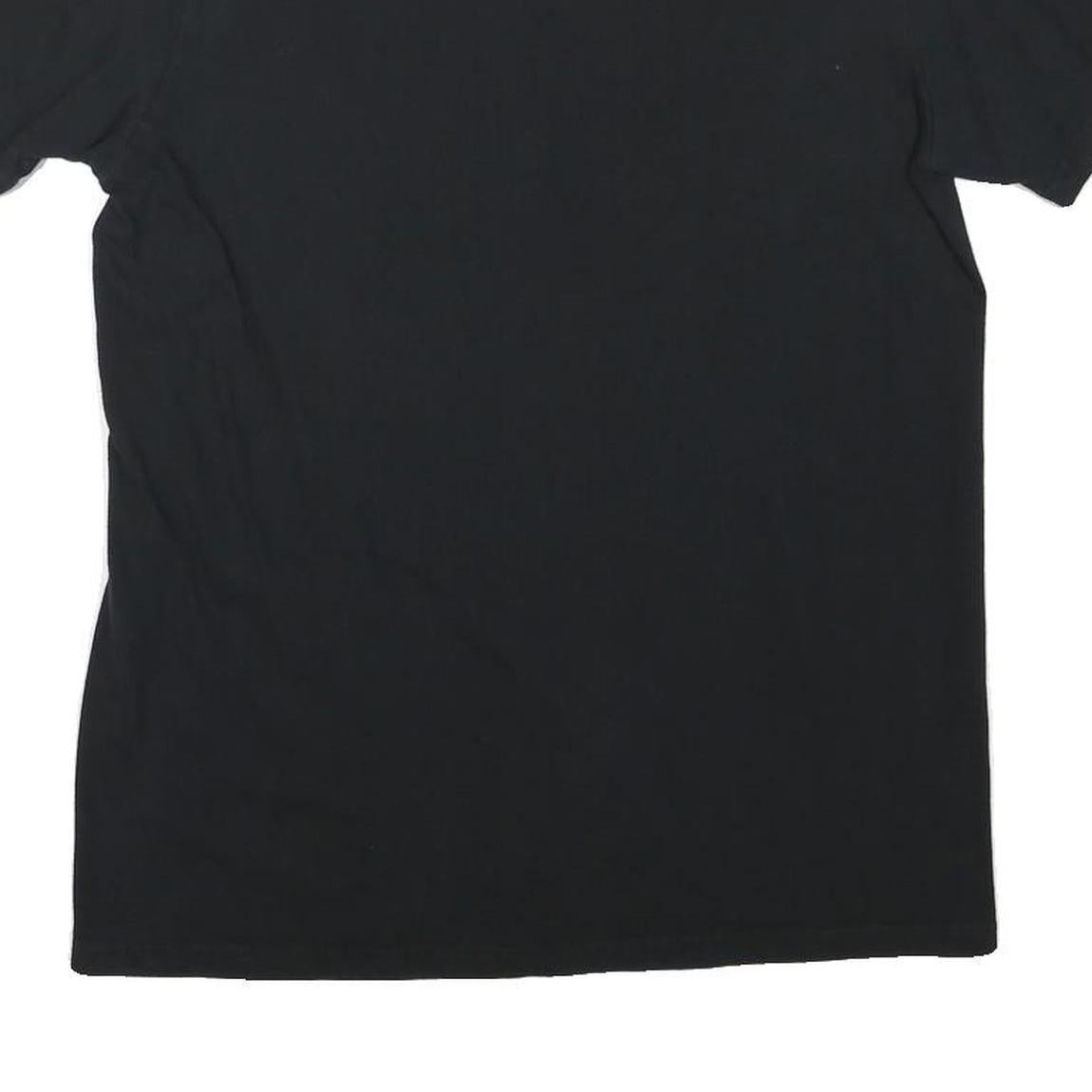 ADIDAS Mens Black Cotton Blend T-Shirt M Short Sleeve Crew Neck Logo Print