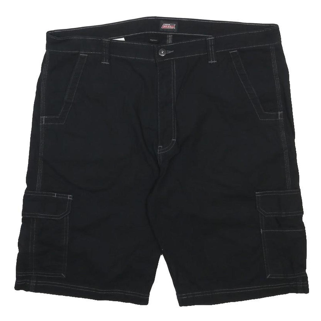 DICKIES Mens Black Cargo Shorts XL W40 Cotton Blend Workwear Style