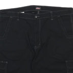 DICKIES Mens Black Cargo Shorts XL W40 Cotton Blend Workwear Style
