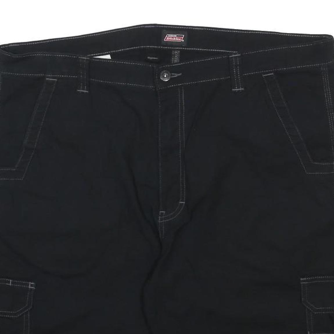 DICKIES Mens Black Cargo Shorts XL W40 Cotton Blend Workwear Style