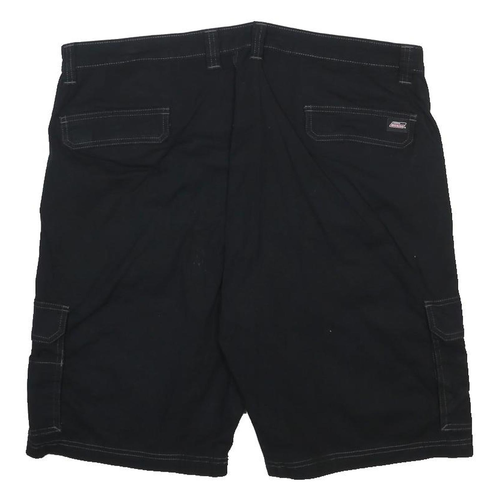 DICKIES Mens Black Cargo Shorts XL W40 Cotton Blend Workwear Style