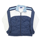 REEBOK Womens Navy & White Zip Up Polyester Blend Track Jacket UK 14 Casual