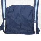 REEBOK Womens Navy & White Zip Up Polyester Blend Track Jacket UK 14 Casual