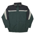 COLUMBIA Mens Green & Black Zip Jacket L Polyester Blend Colourblock Outdoor