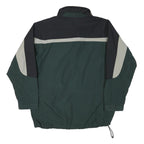 COLUMBIA Mens Green & Black Zip Jacket L Polyester Blend Colourblock Outdoor