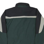 COLUMBIA Mens Green & Black Zip Jacket L Polyester Blend Colourblock Outdoor