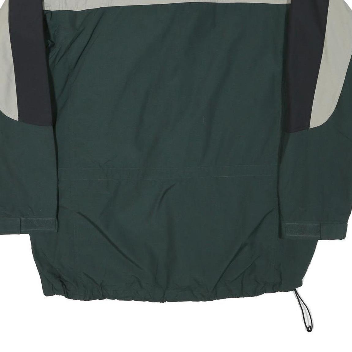 COLUMBIA Mens Green & Black Zip Jacket L Polyester Blend Colourblock Outdoor