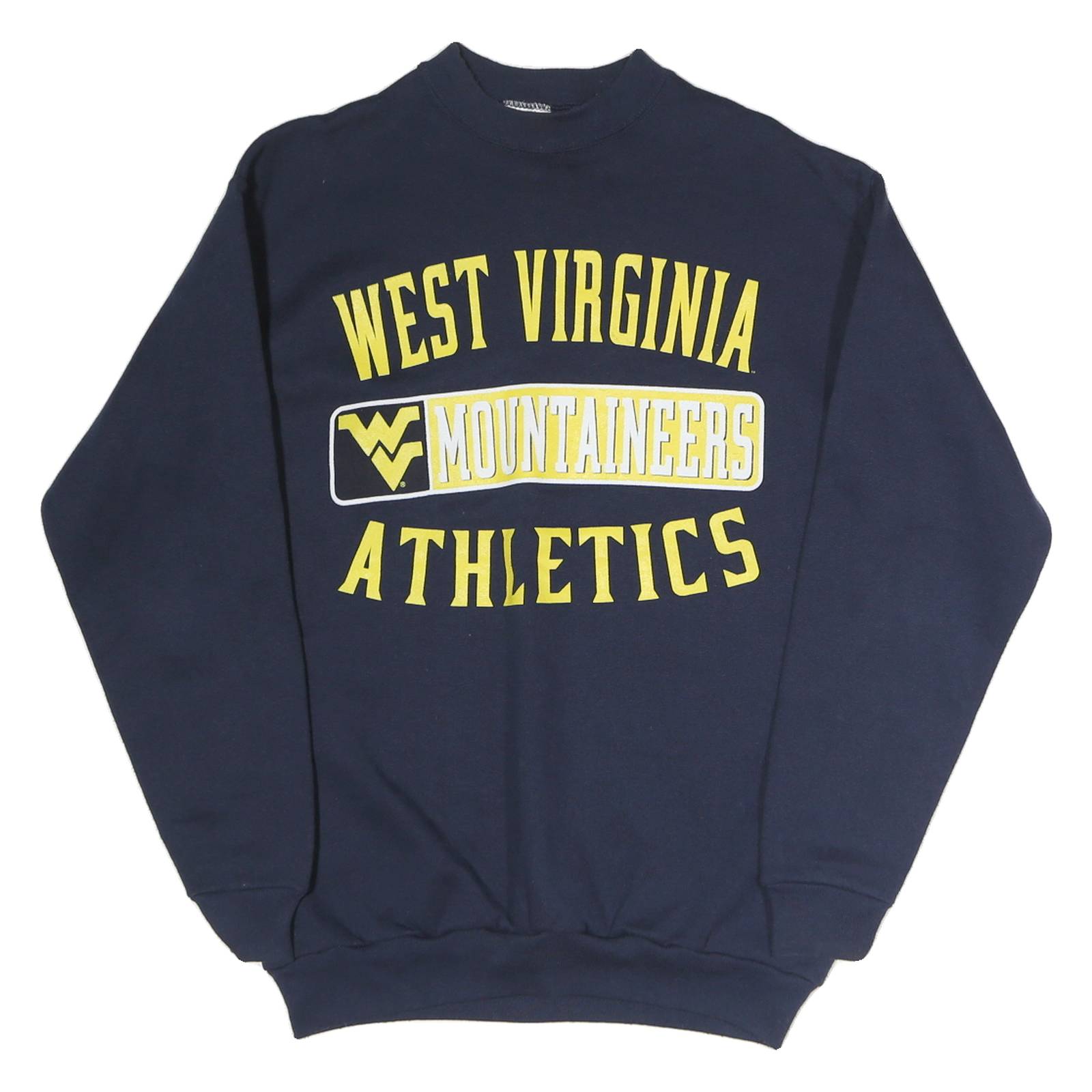 TULTEX Mens Navy Blue West Virginia Mountaineers Crew Neck M Sweatshirt