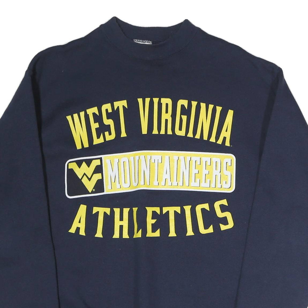 TULTEX Mens Navy Blue West Virginia Mountaineers Crew Neck M Sweatshirt
