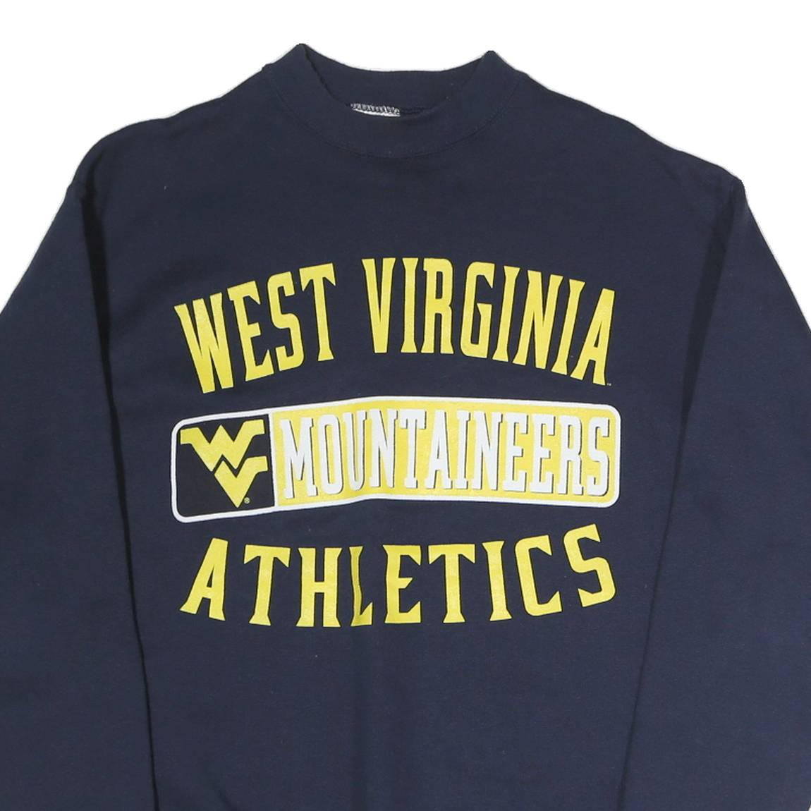 TULTEX Mens Navy Blue West Virginia Mountaineers Crew Neck M Sweatshirt