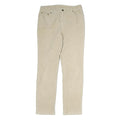 NEWPORT NEWS Womens Cotton Beige Regular Straight Trousers W30 L31 Classic Zip