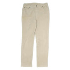 NEWPORT NEWS Womens Cotton Beige Regular Straight Trousers W30 L31 Classic Zip
