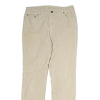 NEWPORT NEWS Womens Cotton Beige Regular Straight Trousers W30 L31 Classic Zip