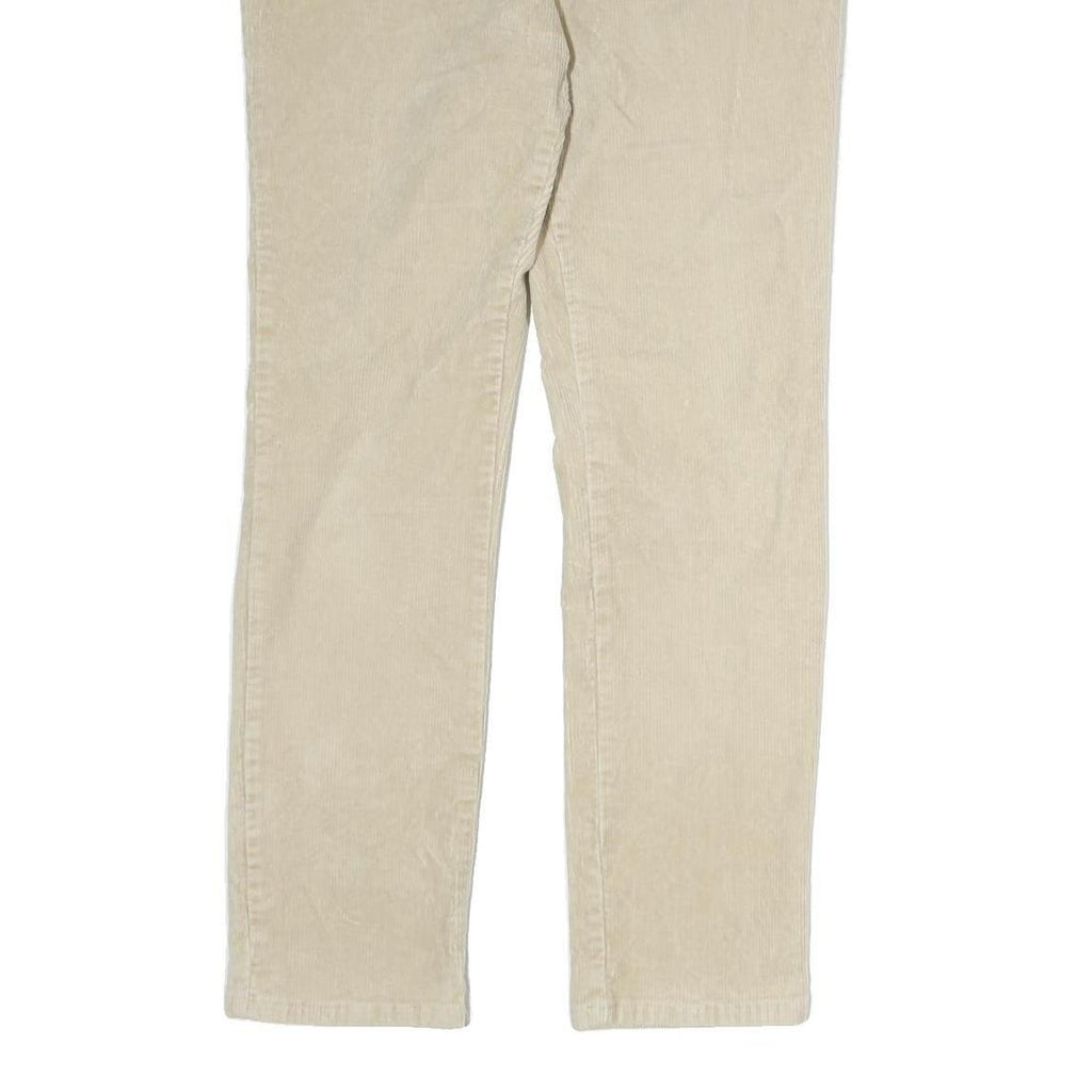 NEWPORT NEWS Womens Cotton Beige Regular Straight Trousers W30 L31 Classic Zip