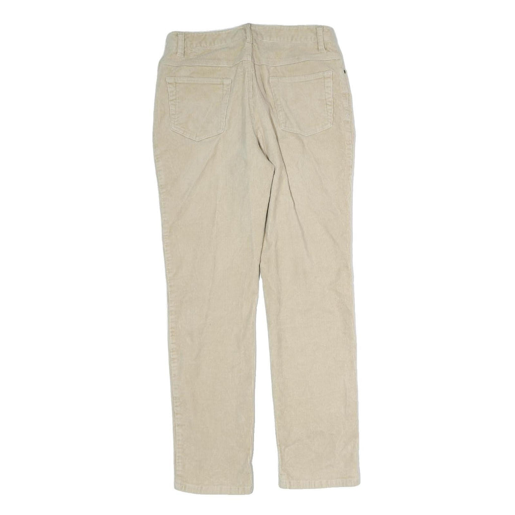 NEWPORT NEWS Womens Cotton Beige Regular Straight Trousers W30 L31 Classic Zip