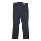 LEVI'S Mens Cotton Blend Slim Navy Blue Trousers W34 L34 Slim Fit Zip Closure