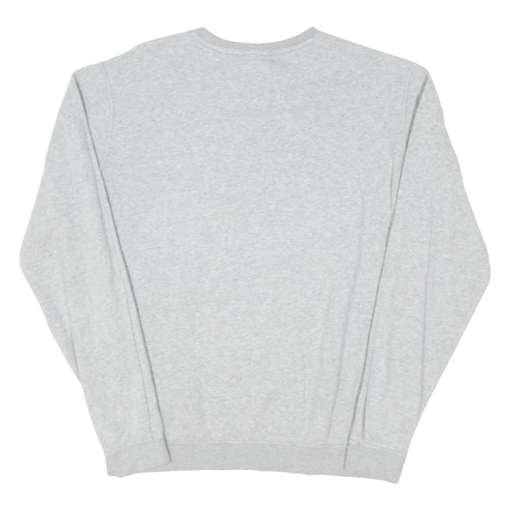 NIKE Mens Grey Cotton Blend Crew Neck Sweatshirt M Classic Logo Sportswear