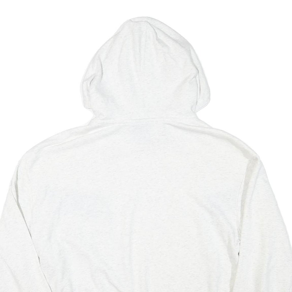 NIKE Womens White & Navy Pullover Hoodie M Cotton Blend Sportswear Sweatshirt